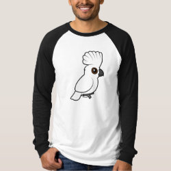 Umbrella Cockatoo (raised) Men's Canvas Long Sleeve Raglan T-Shirt