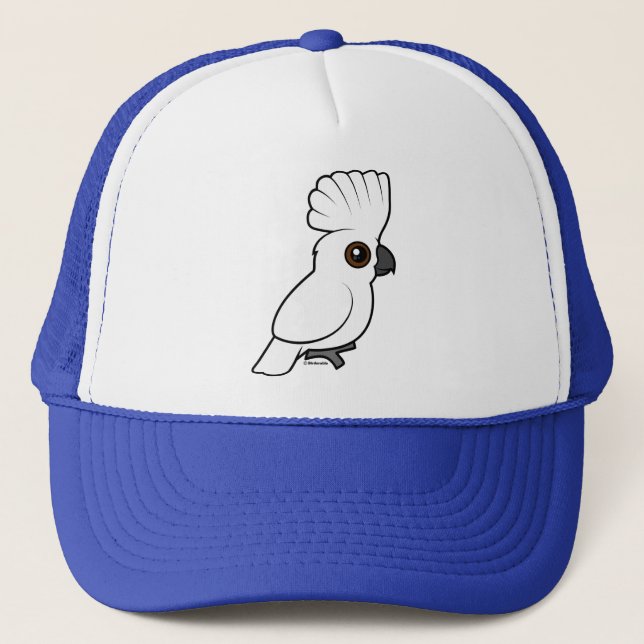 Umbrella Cockatoo (raised) Trucker Hat (Front)