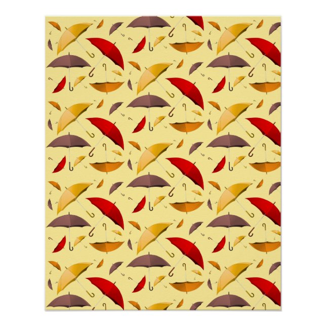 Umbrella colorful pattern poster (Front)