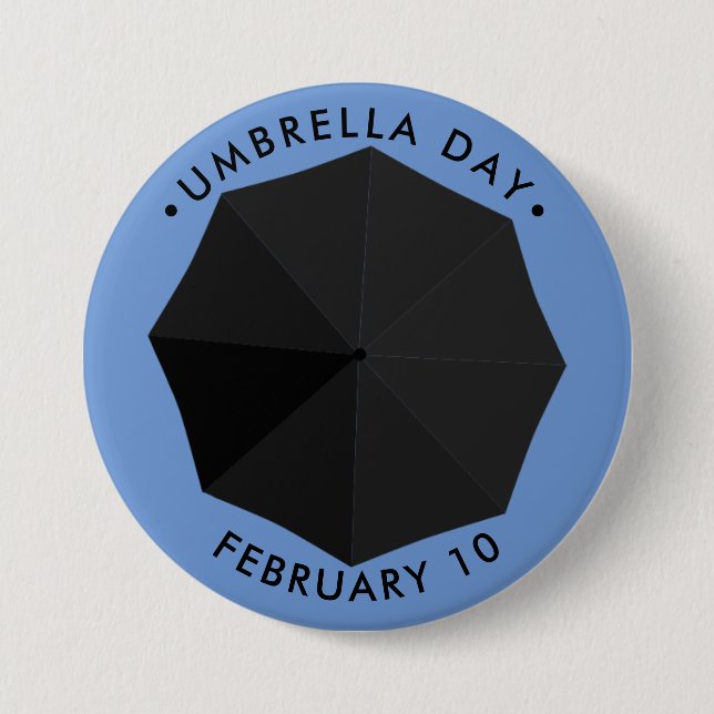 Umbrella Day, Black Button (Front)