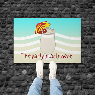 Umbrella Drink The Party Starts Here Doormat