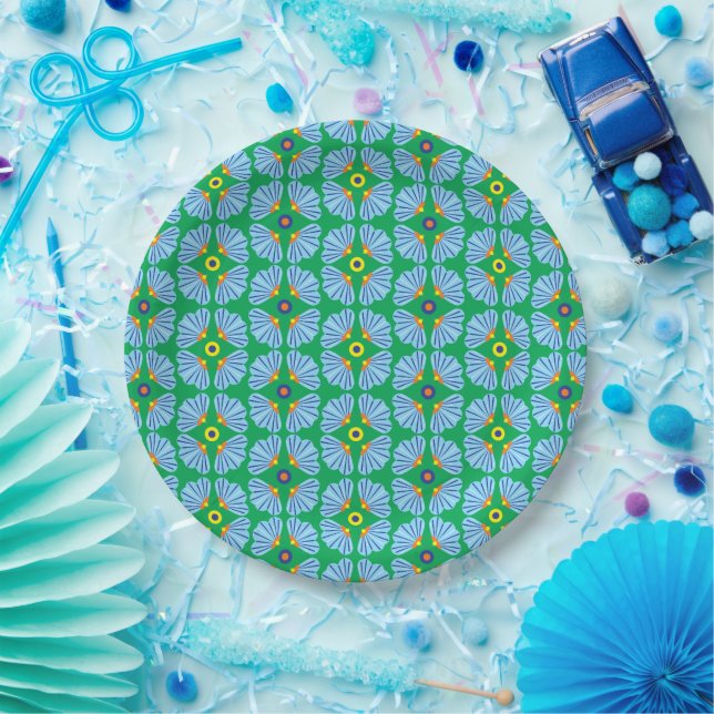 Umbrella Flowers 9" Paper Plates (Party)