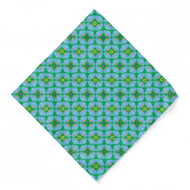 Umbrella Flowers Bandana (2 Sizes) (Front)