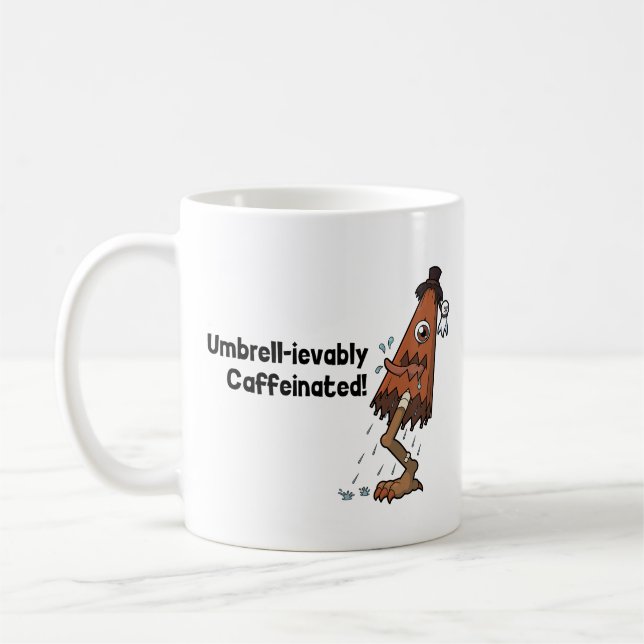 Umbrella Ghost Yokai- Umbrell-ievably Caffeinated Coffee Mug (Left)