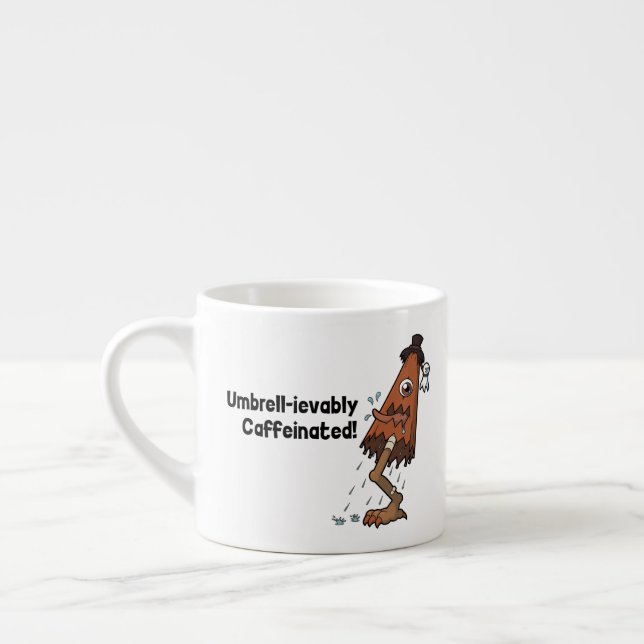 Umbrella Ghost Yokai- Umbrell-ievably Caffeinated Espresso Cup (Left)