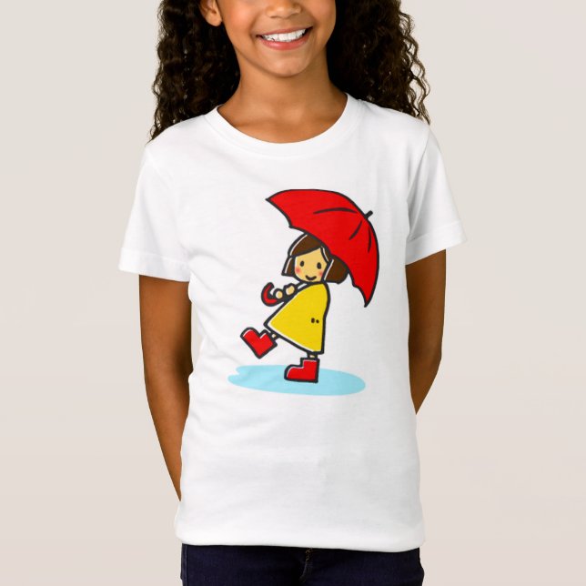 Umbrella Girl Kids T-Shirt (Front)
