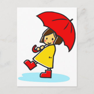 Umbrella Girl Postcard