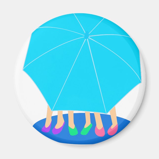 Umbrella Girls Magnet - Party Favor (Front)