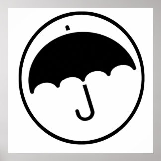 Umbrella in Circle Poster