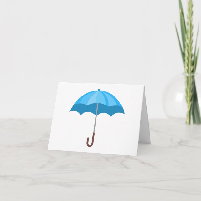 Umbrella Letterpress Thank You Card (Front)