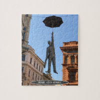 Umbrella Man Statue, Prague, Czech Republic Jigsaw Puzzle