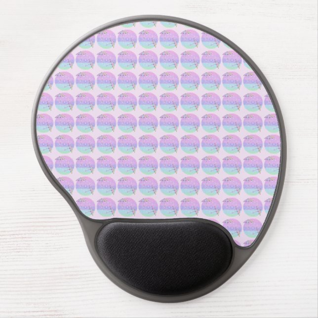 umbrella mandala pattern gel mouse pad (Front)