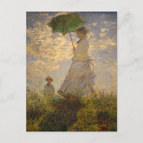 Umbrella Monet Painting Postcard