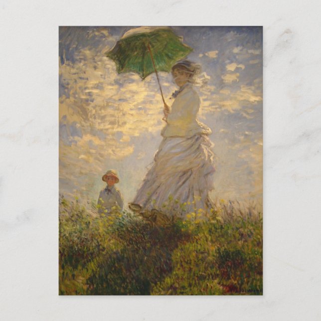 Umbrella Monet Painting Postcard (Front)