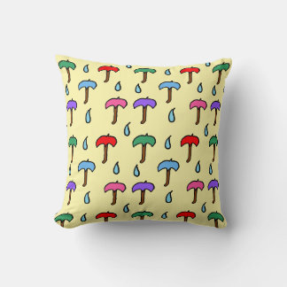 Umbrella Pattern Throw Pillow