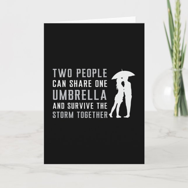 Umbrella Raindrop Rain Cloud Weather Rainy Gift Card (Front)