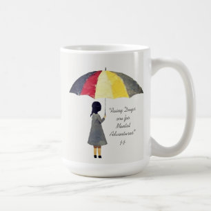 Umbrella Rainy Days Typography  Coffee Mug
