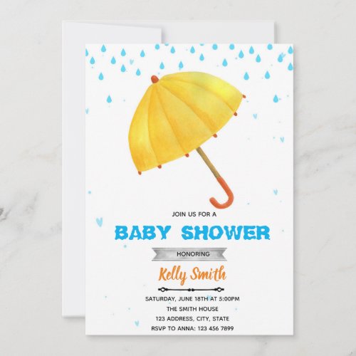 Umbrella shower invitation
