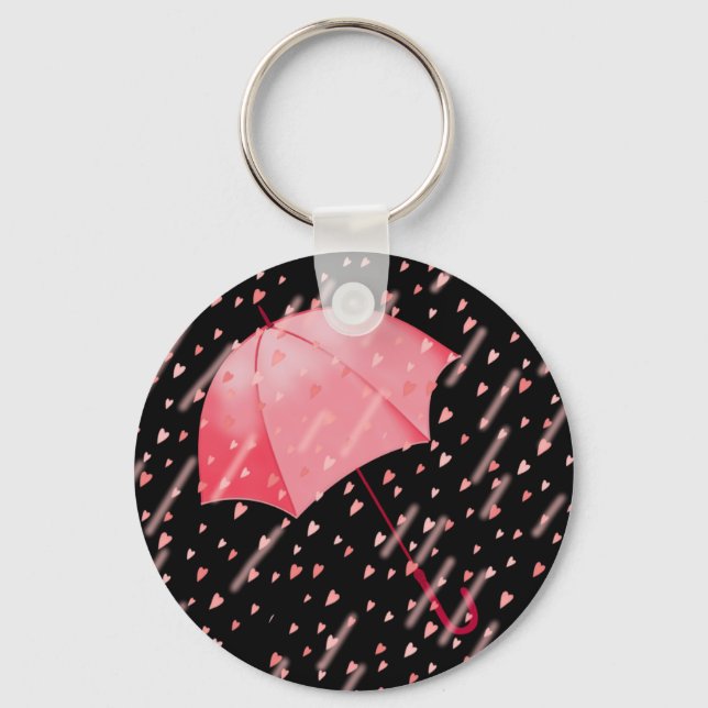 UMBRELLA SHOWERS OF LOVE by SHARON SHARPE Keychain (Front)