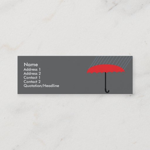 Customizable Umbrella - Skinny Business Cards