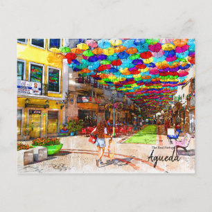 Umbrella Sky Project Agueda Portugal Postcard