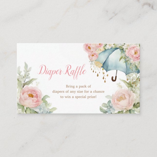 Umbrella Spring Diaper Raffle Insert Card (Front)