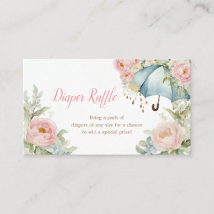 Umbrella Spring Diaper Raffle Insert Card