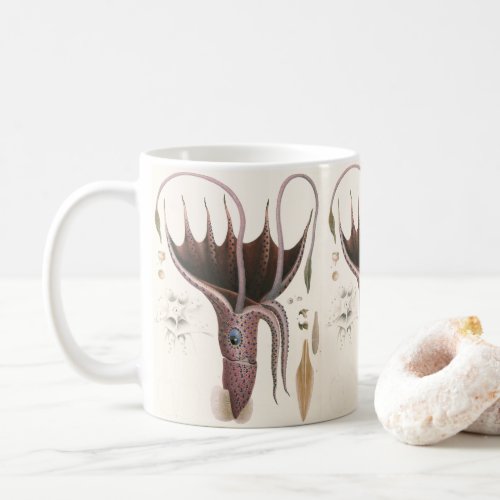 Umbrella Squid Vintage Marine Life Animals Coffee Mug