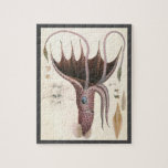 Umbrella Squid, Vintage Marine Life Animals Jigsaw Puzzle