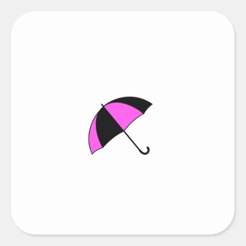 Umbrella sticker square sticker