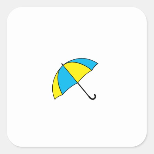 umbrella stickers square sticker