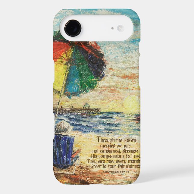 Umbrella Sunrise Lamentations 3:22-23 Case-Mate iPhone Case (Back)