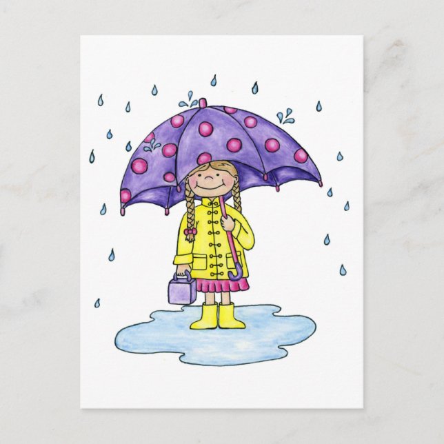 Umbrella Sweetie Postcard (Front)