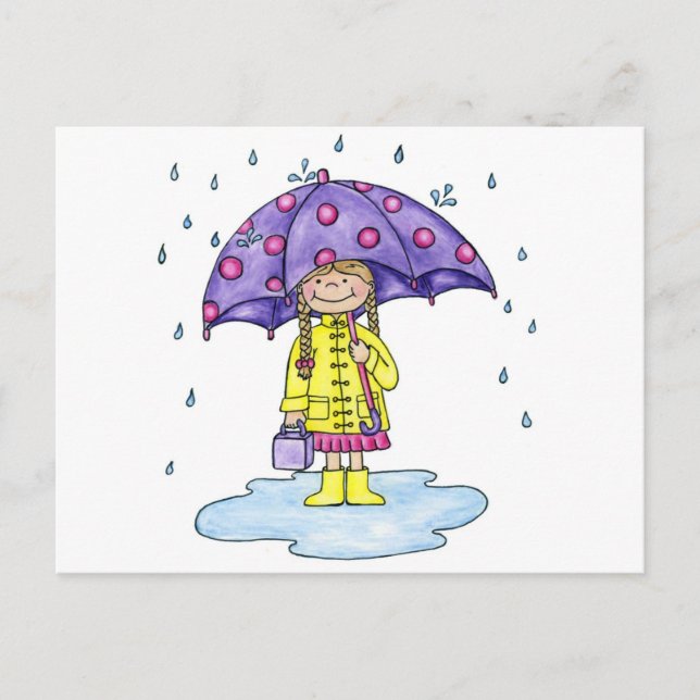 Umbrella Sweetie Postcard (Front)