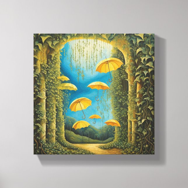 Umbrella Vines: Nature's Canopy Canvas Print (Front)