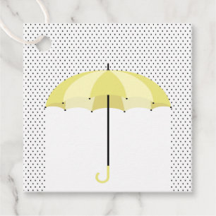 Umbrella with Rain Baby Shower Gift Tags, Favor Tags