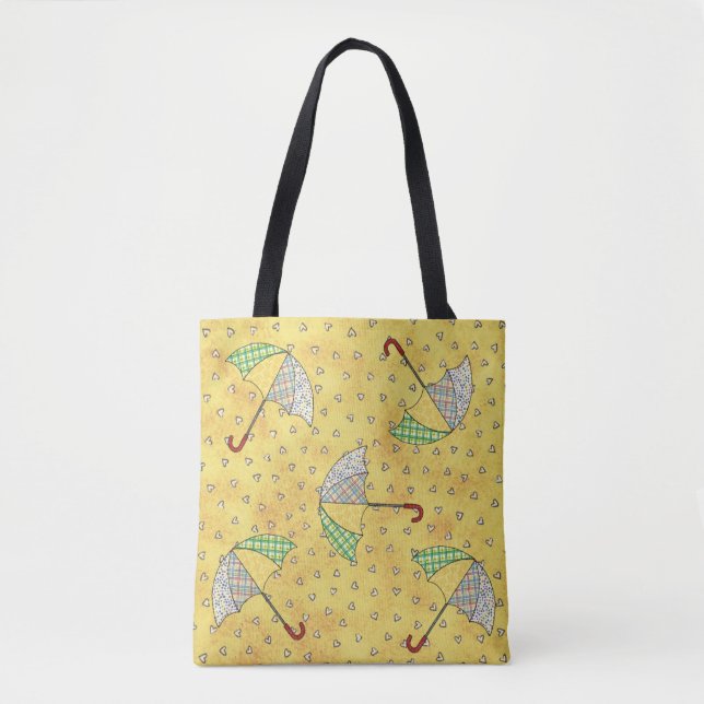 Umbrellas All Over Print Tote Bag (Front)