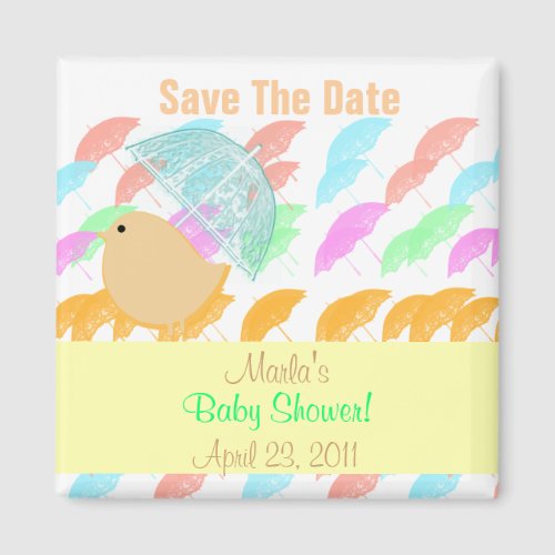 Umbrellas Baby Shower Magnet