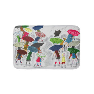 Umbrellas Bathroom Mat