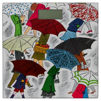 Umbrellas Bathroom Scale by PostKids at Zazzle