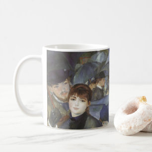 Umbrellas by Pierre Renoir, Vintage Impressionism Coffee Mug