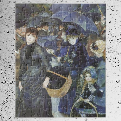 Umbrellas by Pierre Renoir Vintage Impressionism Jigsaw Puzzle