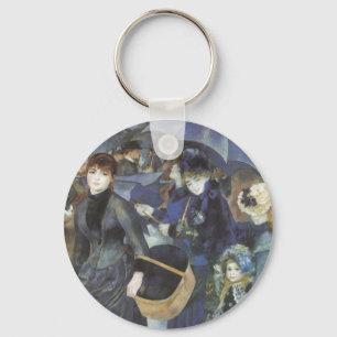 Umbrellas by Pierre Renoir, Vintage Impressionism Keychain