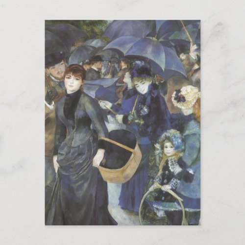 Umbrellas by Pierre Renoir Vintage Impressionism Postcard