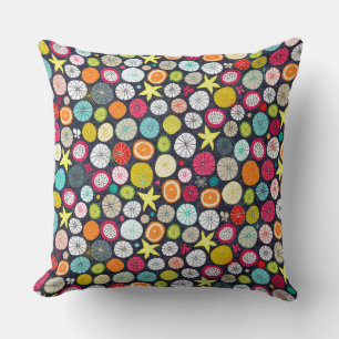 umbrellas cobalt throw pillow