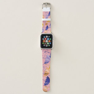 Umbrellas, drops, colorful seamless motif. apple watch band