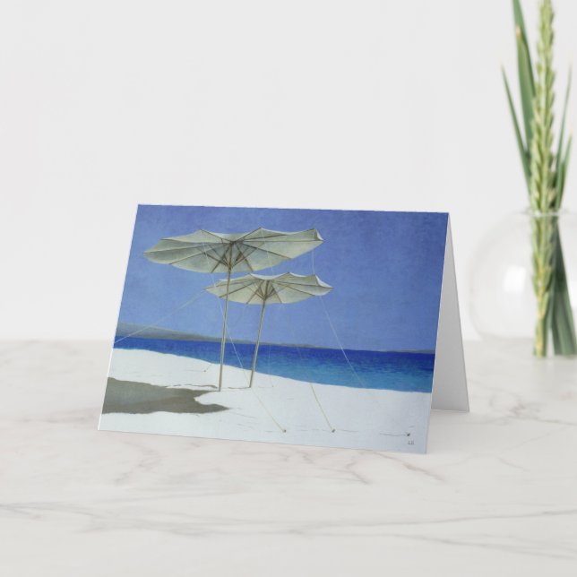 Umbrellas Greece 1995 Holiday Card (Front)