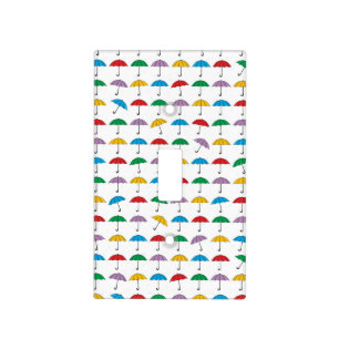 Umbrellas in Rain Light Switch Cover
