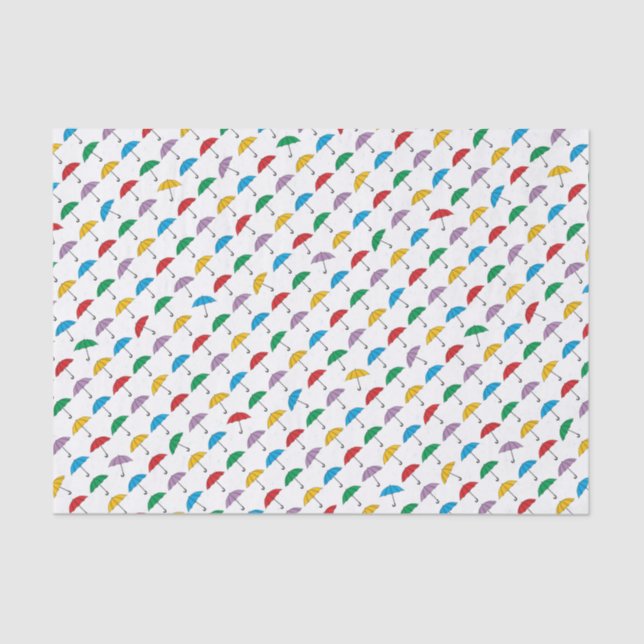 Umbrellas in Rain Tissue Paper (Front)