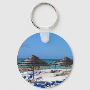 Umbrellas in the Bahamas Keychain